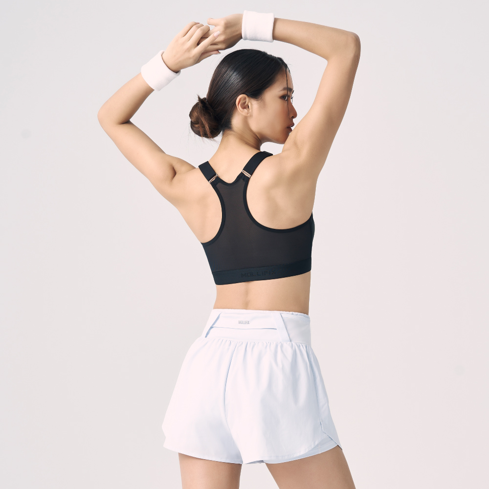 MOLLIFIX 抗菌前拉鍊後背透氣運動內衣
