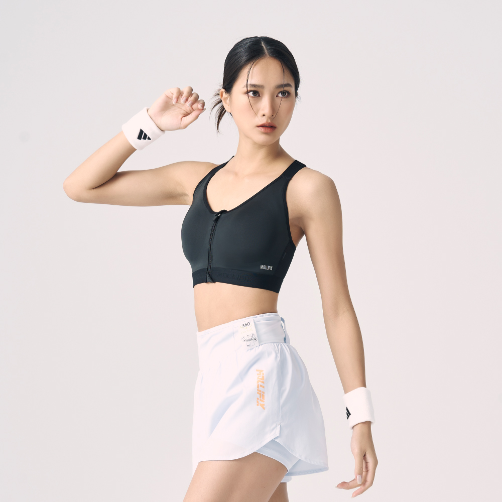 MOLLIFIX 抗菌前拉鍊後背透氣運動內衣