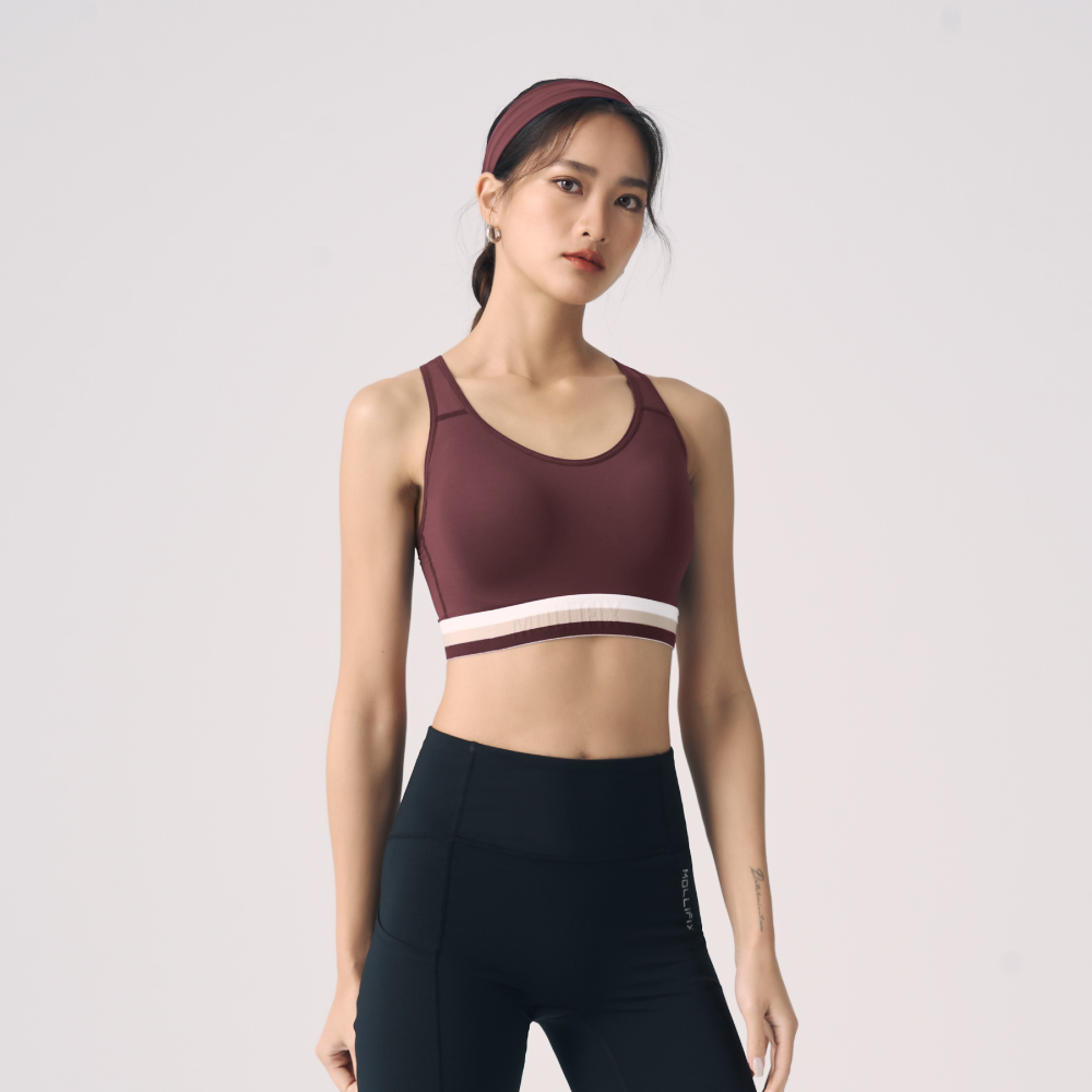 MOLLIFIX 抗菌三色織帶高強度運動內衣