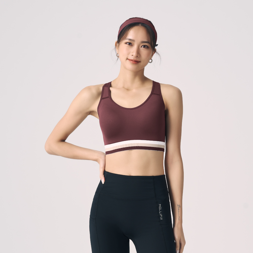 MOLLIFIX 抗菌三色織帶高強度運動內衣