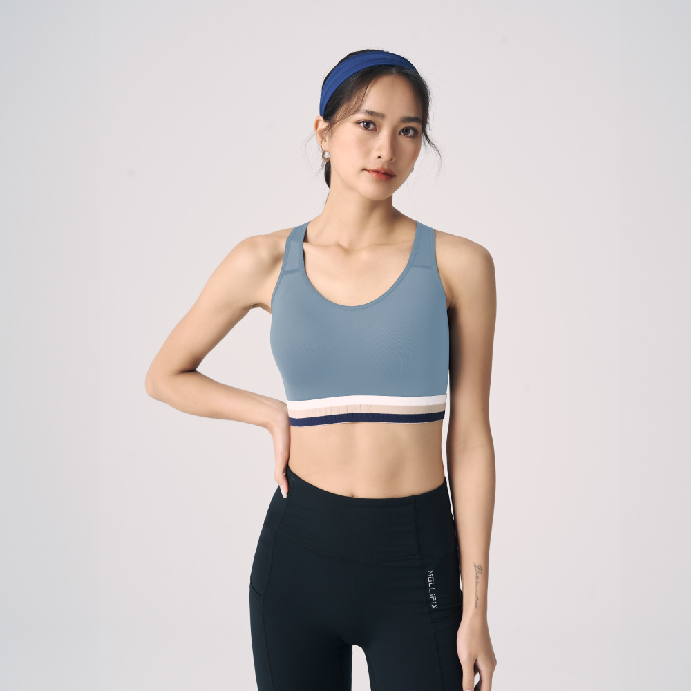 MOLLIFIX 抗菌三色織帶高強度運動內衣