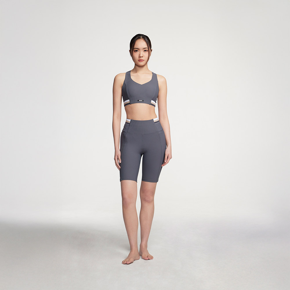 MOLLIFIX 羅紋交叉美背運動內衣