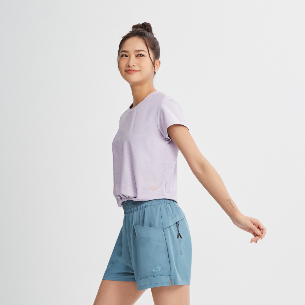 MOLLIFIX 涼感綁結運動短袖上衣