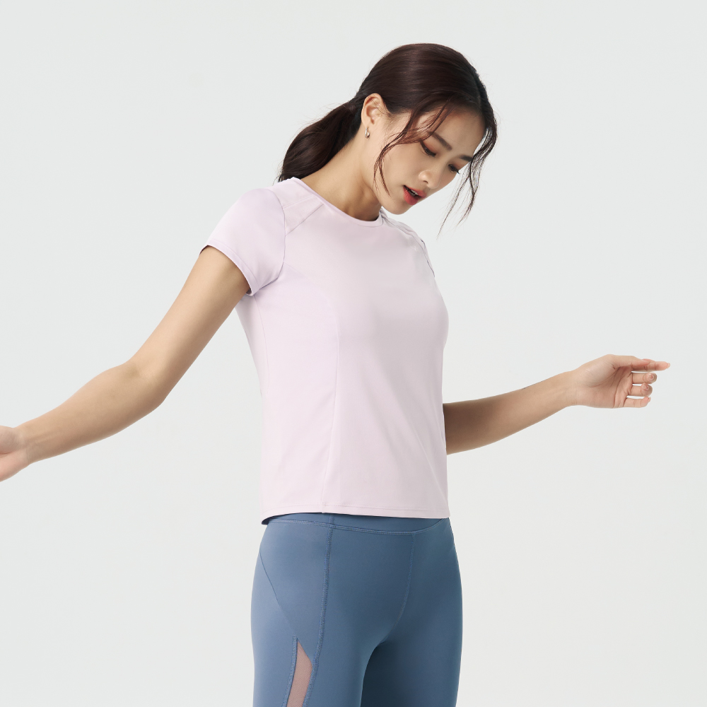 MOLLIFIX 抗菌後背透氣短袖訓練上衣