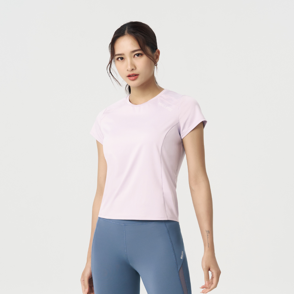 MOLLIFIX 抗菌後背透氣短袖訓練上衣