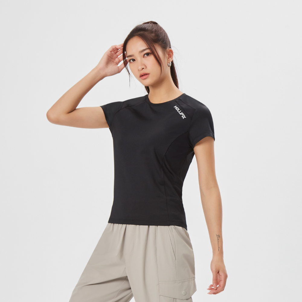 MOLLIFIX 抗菌後背透氣短袖訓練上衣