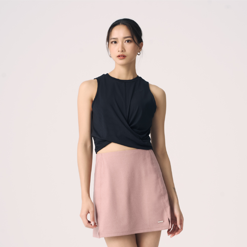 MOLLIFIX 都會羅紋前交疊造型背心