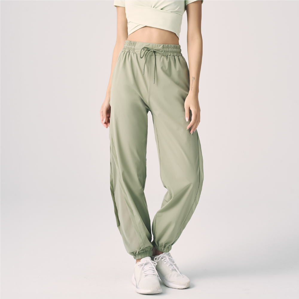 MOLLIFIX 拚網透氣彈力運動長褲