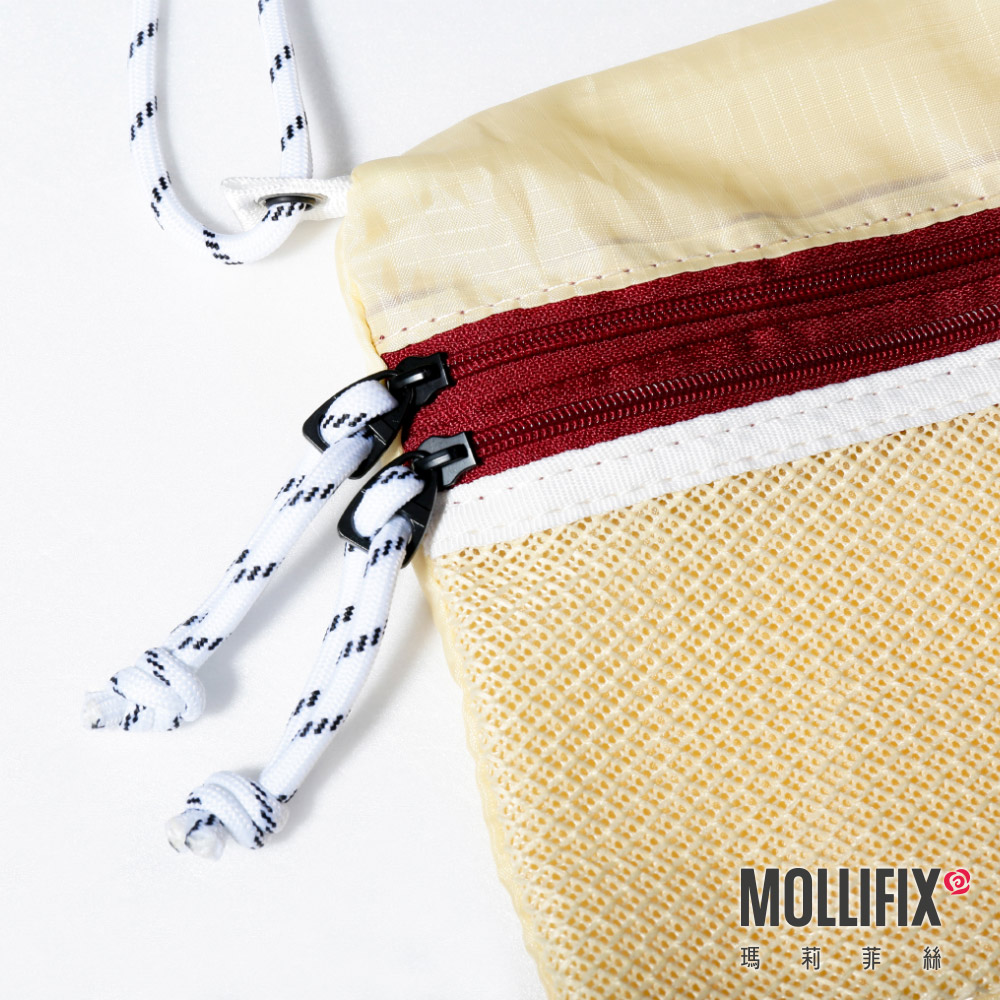 MOLLIFIX 拼色雙袋斜背隨身小包