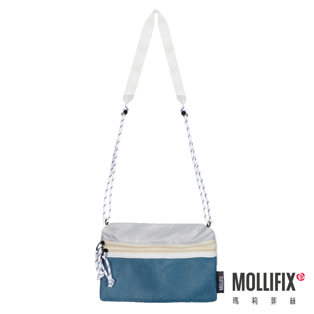 MOLLIFIX 拼色雙袋斜背隨身小包