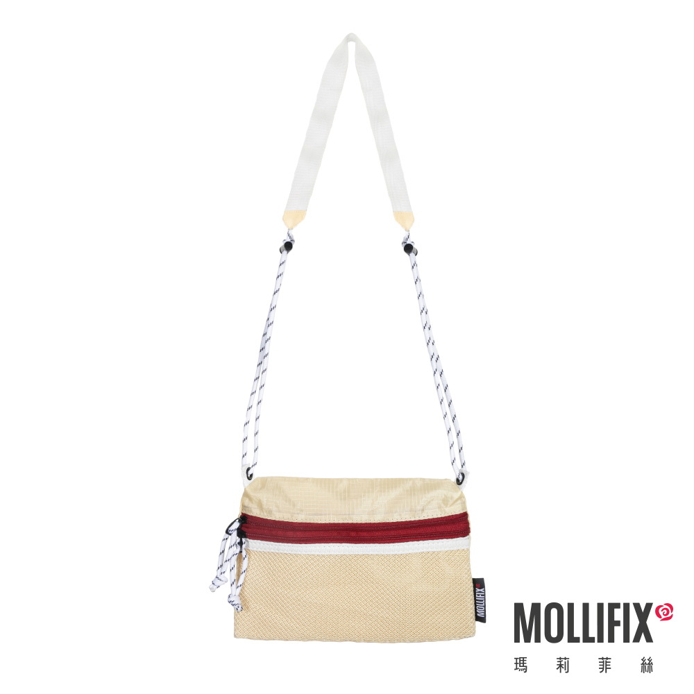 MOLLIFIX 拼色雙袋斜背隨身小包