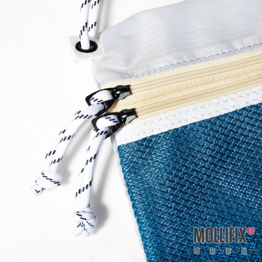 MOLLIFIX 拼色雙袋斜背隨身小包