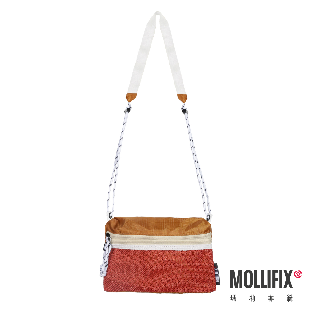 MOLLIFIX 拼色雙袋斜背隨身小包