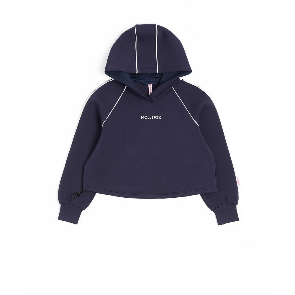 MOLLIFIX 撞色輪廓 連帽上衣