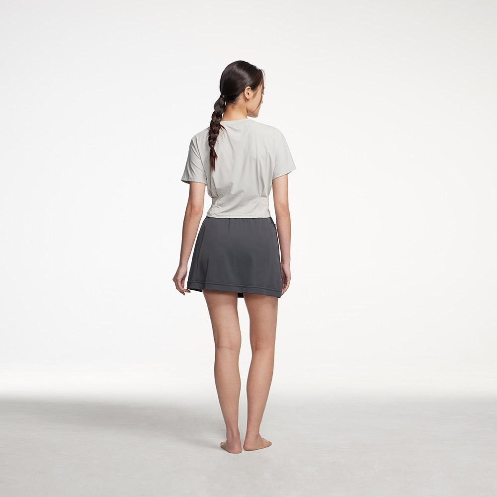 MOLLIFIX 冰感高彈 收腰活褶短袖上衣