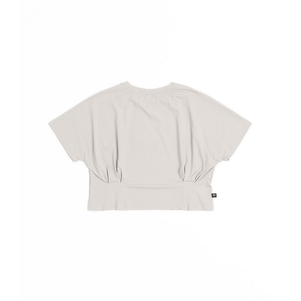 MOLLIFIX 冰感高彈 收腰活褶短袖上衣