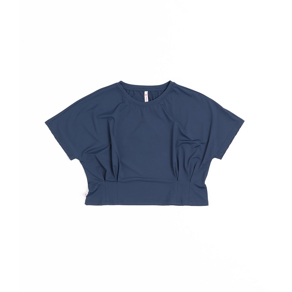 MOLLIFIX 冰感高彈 收腰活褶短袖上衣