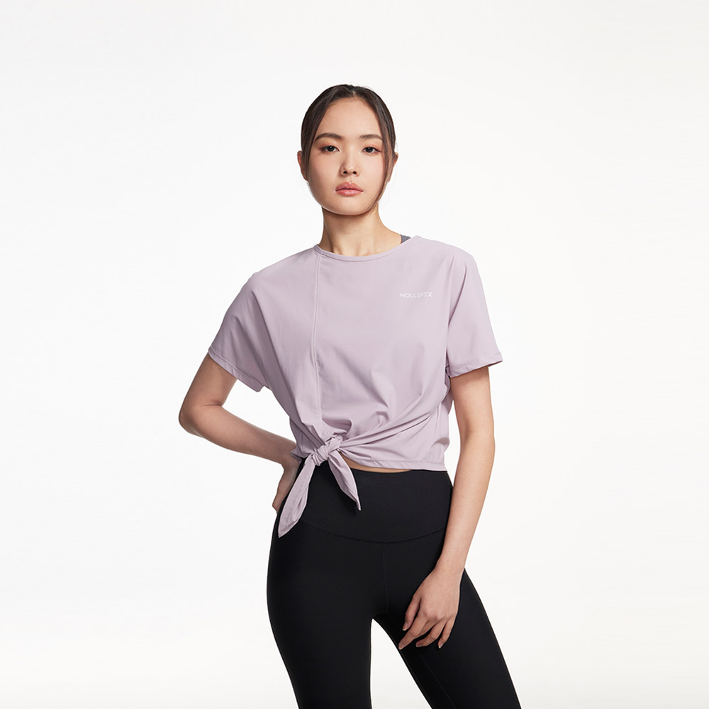 MOLLIFIX 高彈機能 綁結短袖上衣