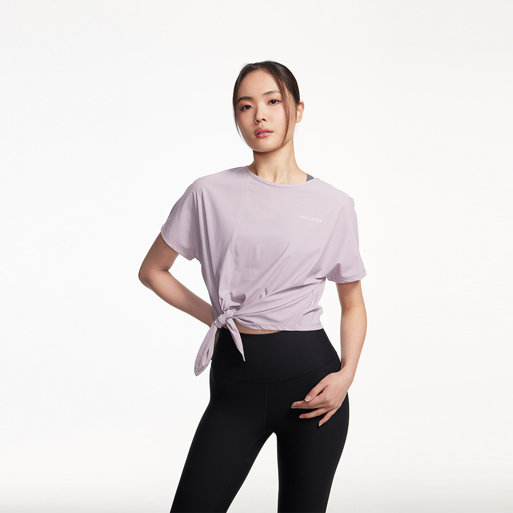 MOLLIFIX 高彈機能 綁結短袖上衣