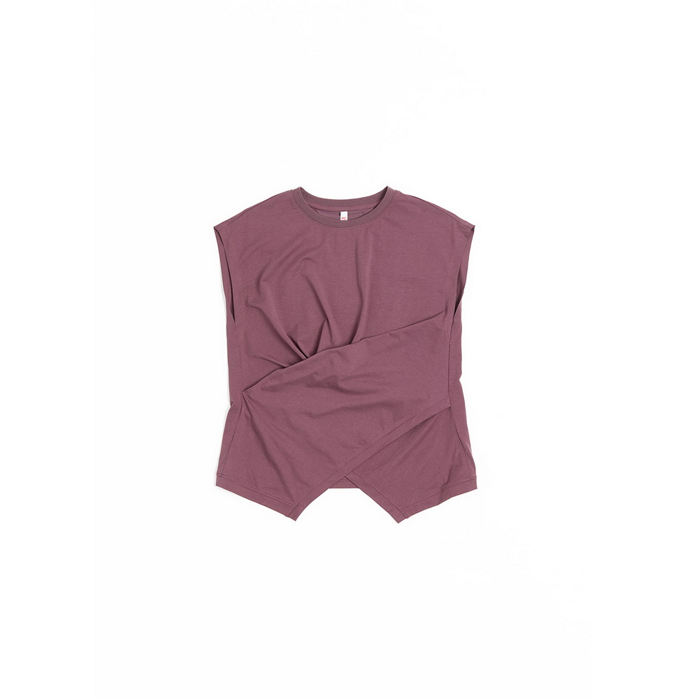 美型抓褶 涼感無袖上衣