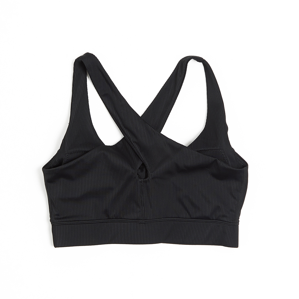 彈力羅紋 抓皺修身運動上衣