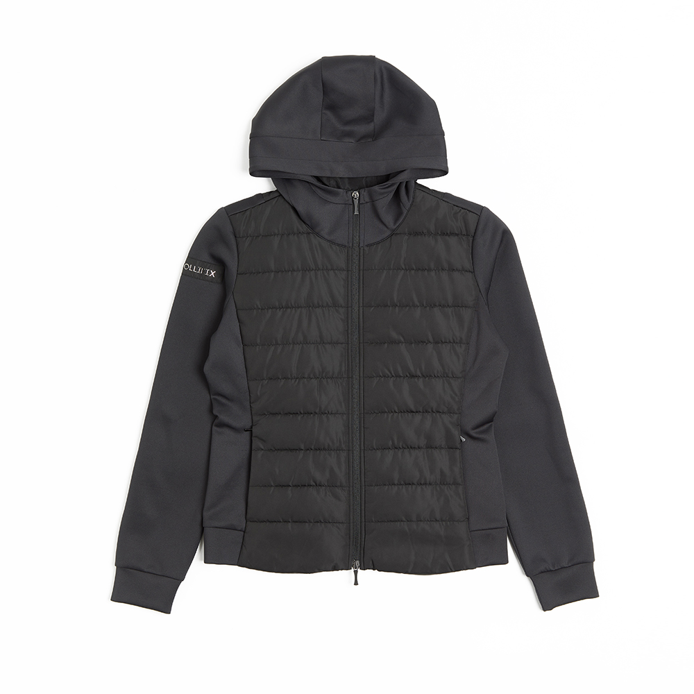 拼接鋪棉連帽外套