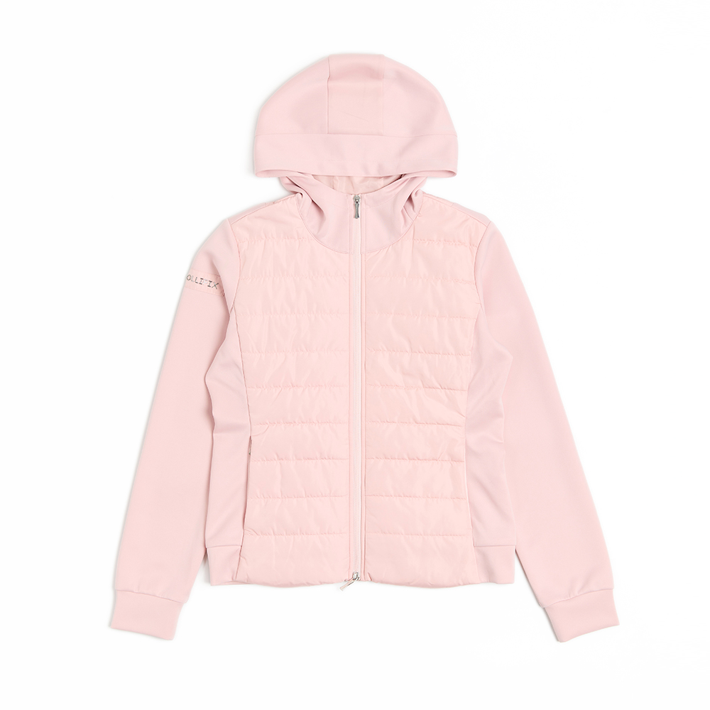 拼接鋪棉連帽外套