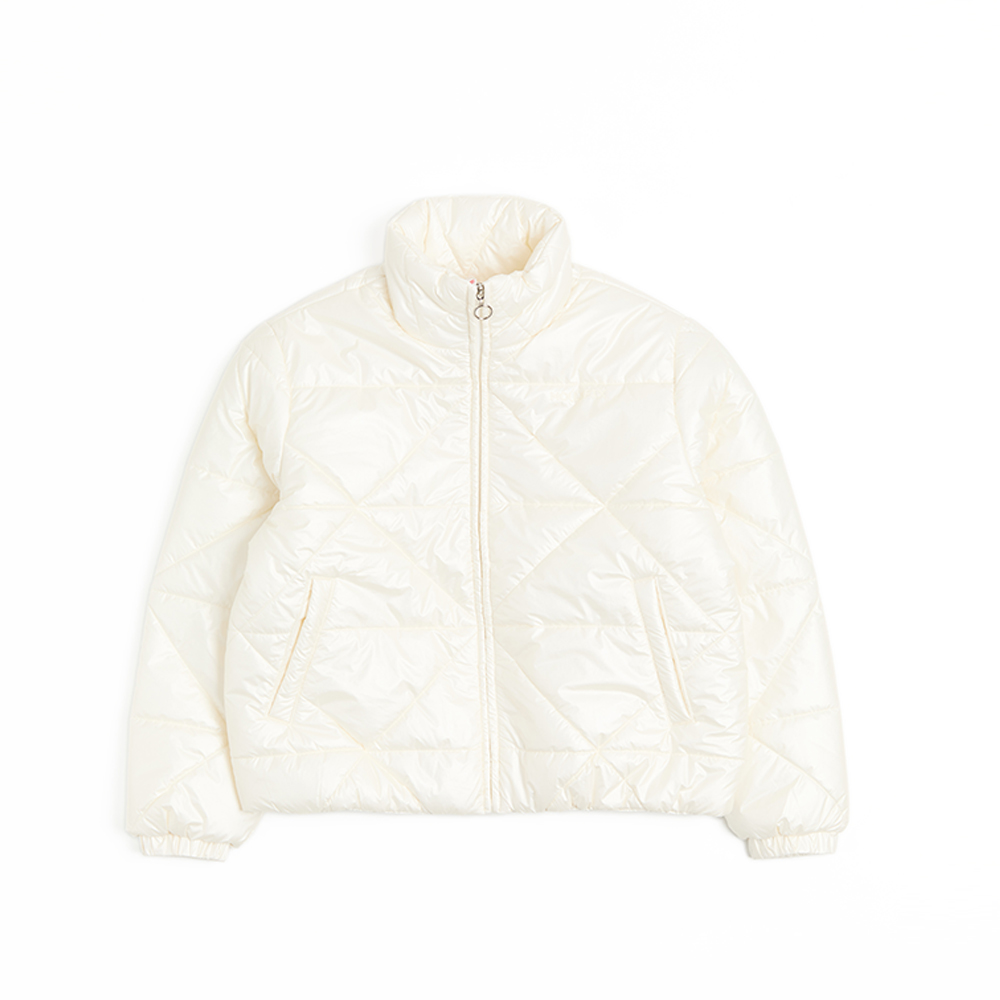 珠光菱格鋪棉外套