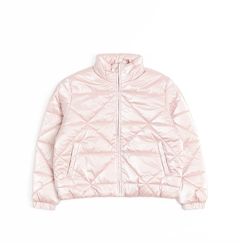 珠光菱格鋪棉外套