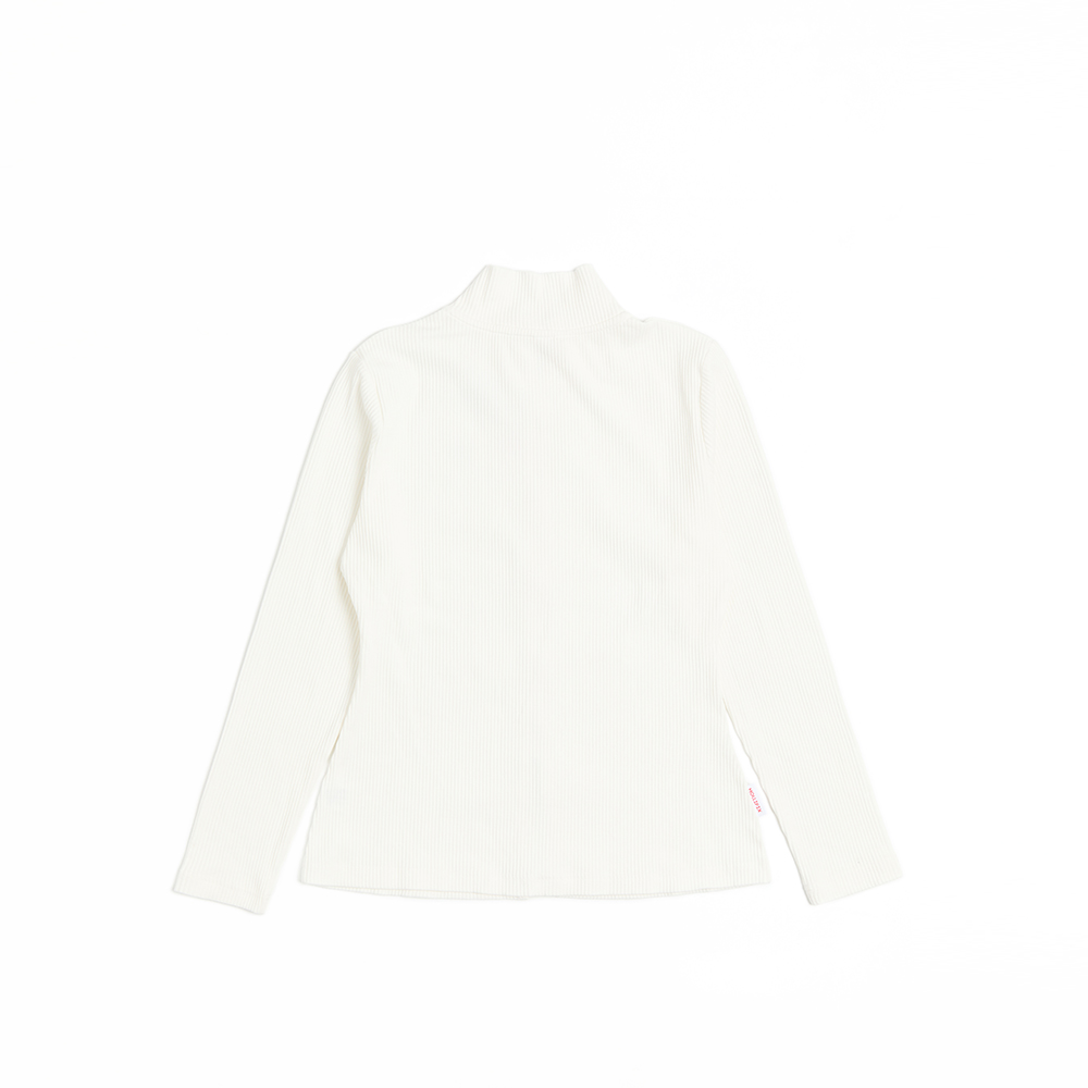 立領羅紋彈力長版外套