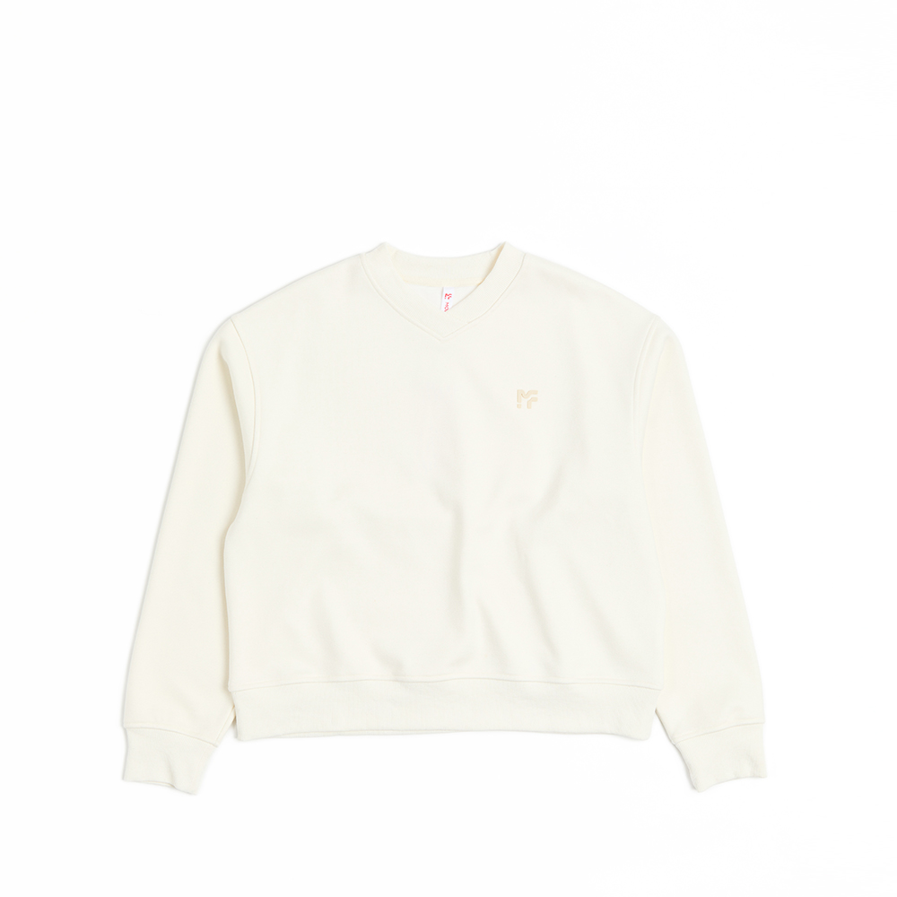 百搭V領刷絨長袖上衣