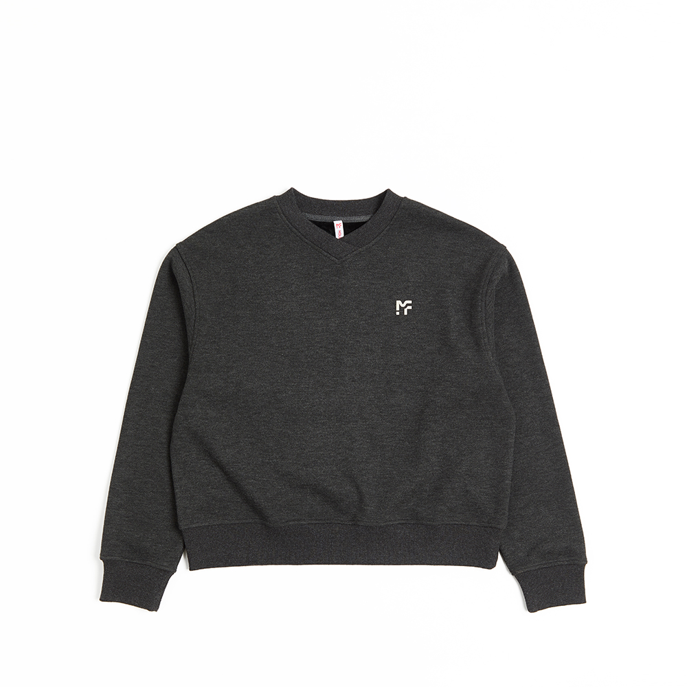 百搭V領刷絨長袖上衣