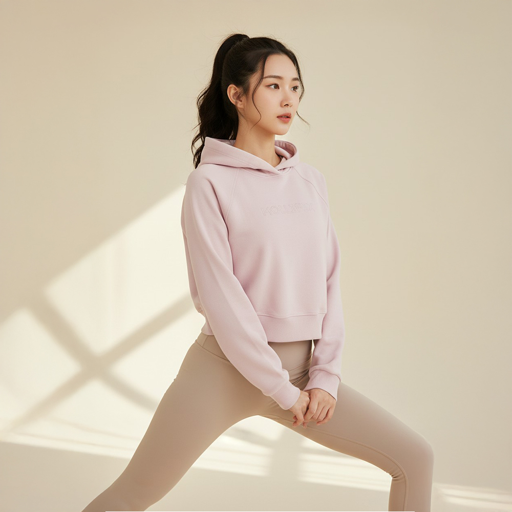 空氣層修腰線連帽上衣