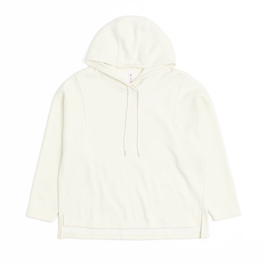 棉絨長版連帽上衣