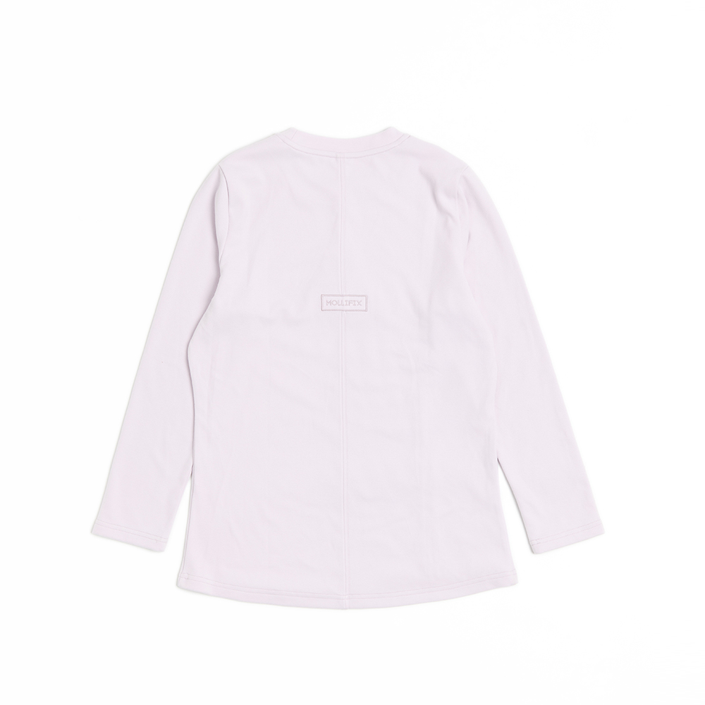 刷絨開衩長版上衣