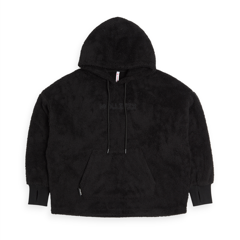 蓄熱長絨長版連帽上衣