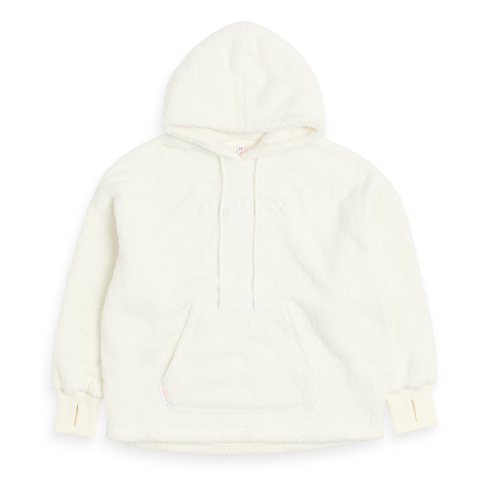 蓄熱長絨長版連帽上衣