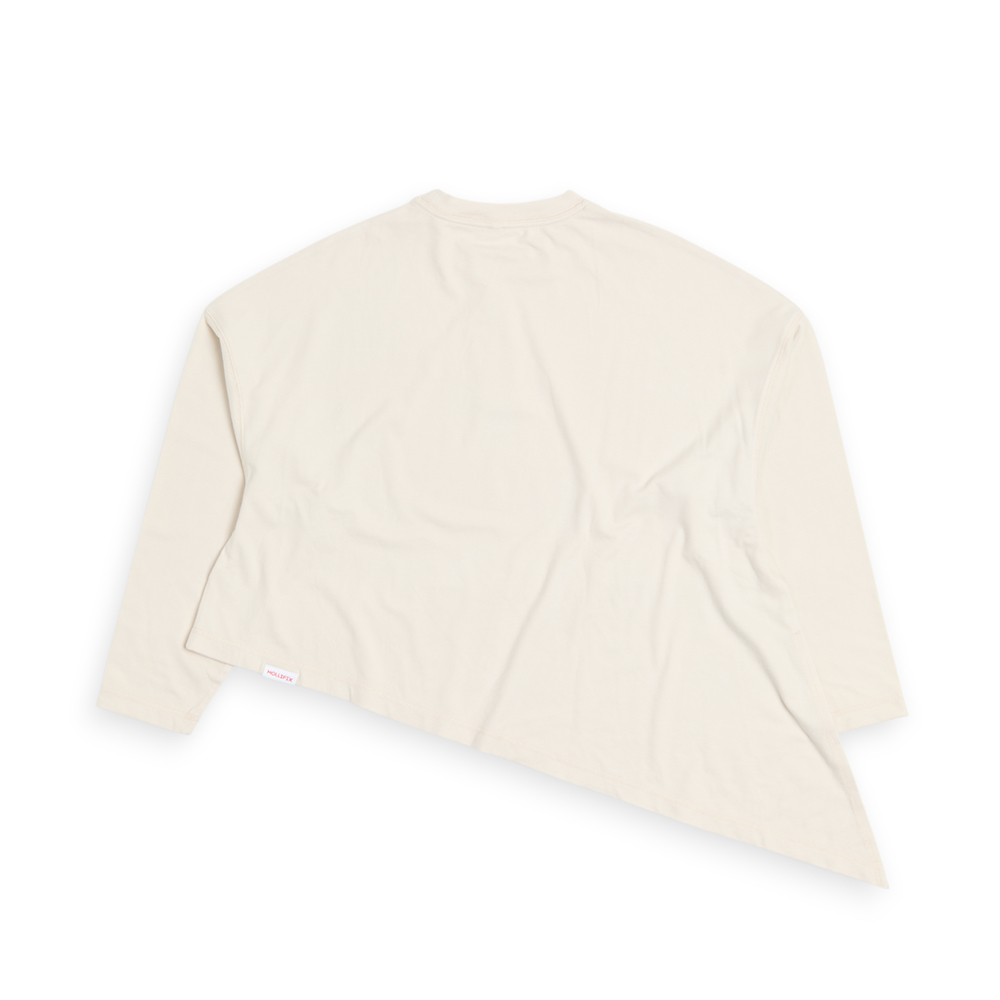 刷絨側綁長版上衣