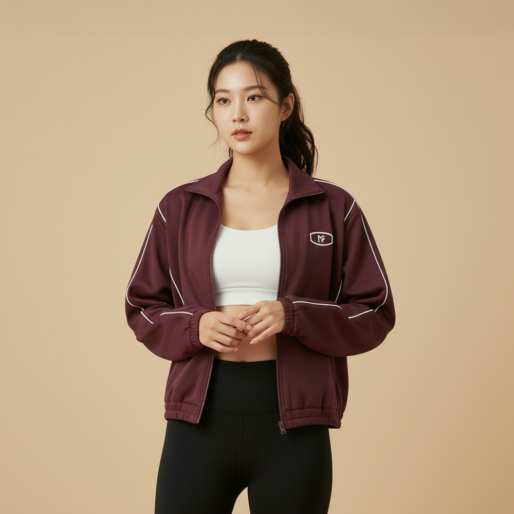 蓄熱立領跳色球隊外套