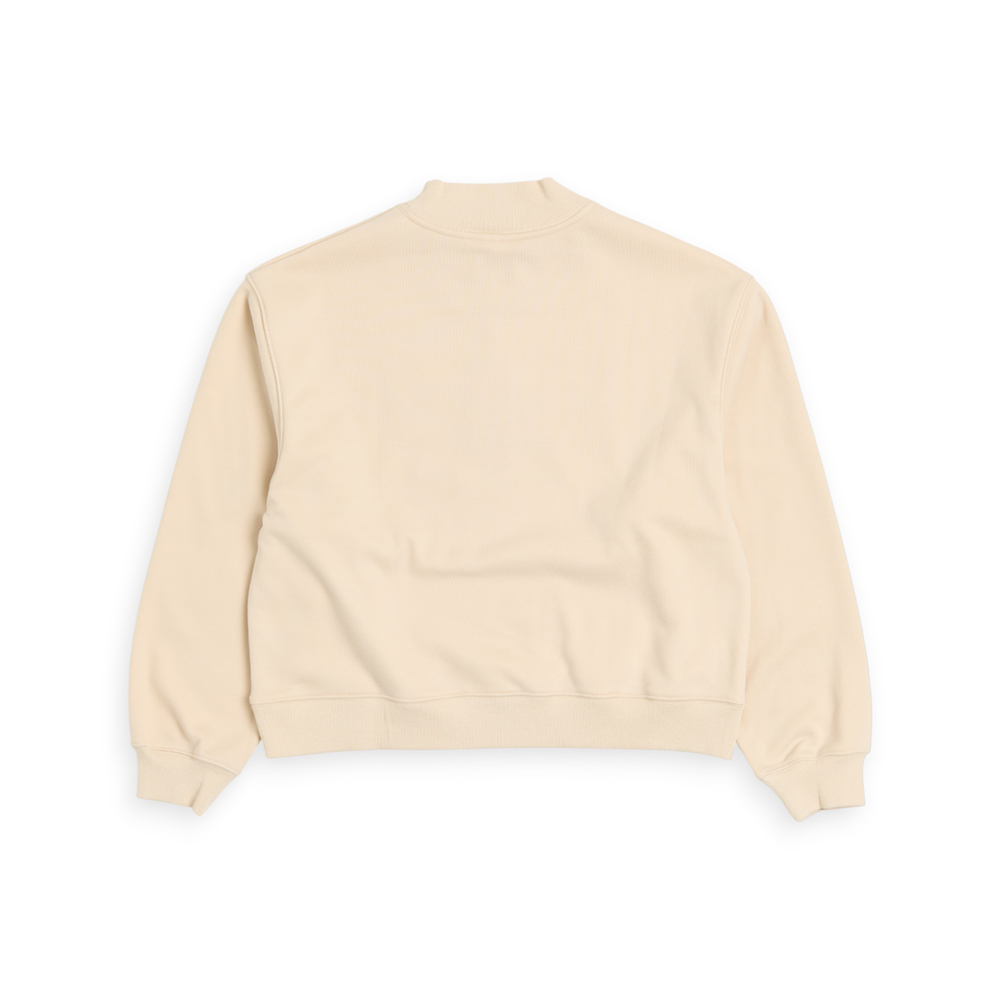 蓄熱高領字繡長袖上衣