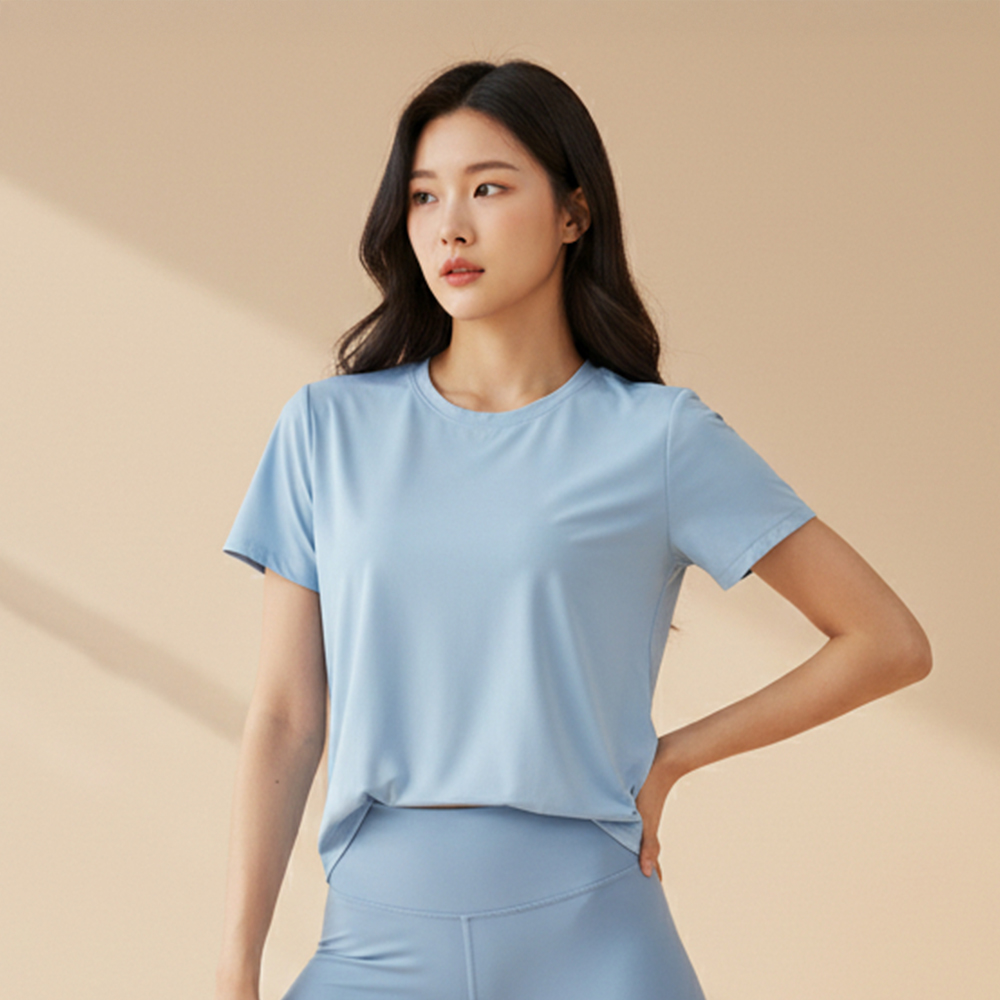 修腰百搭長版短袖上衣