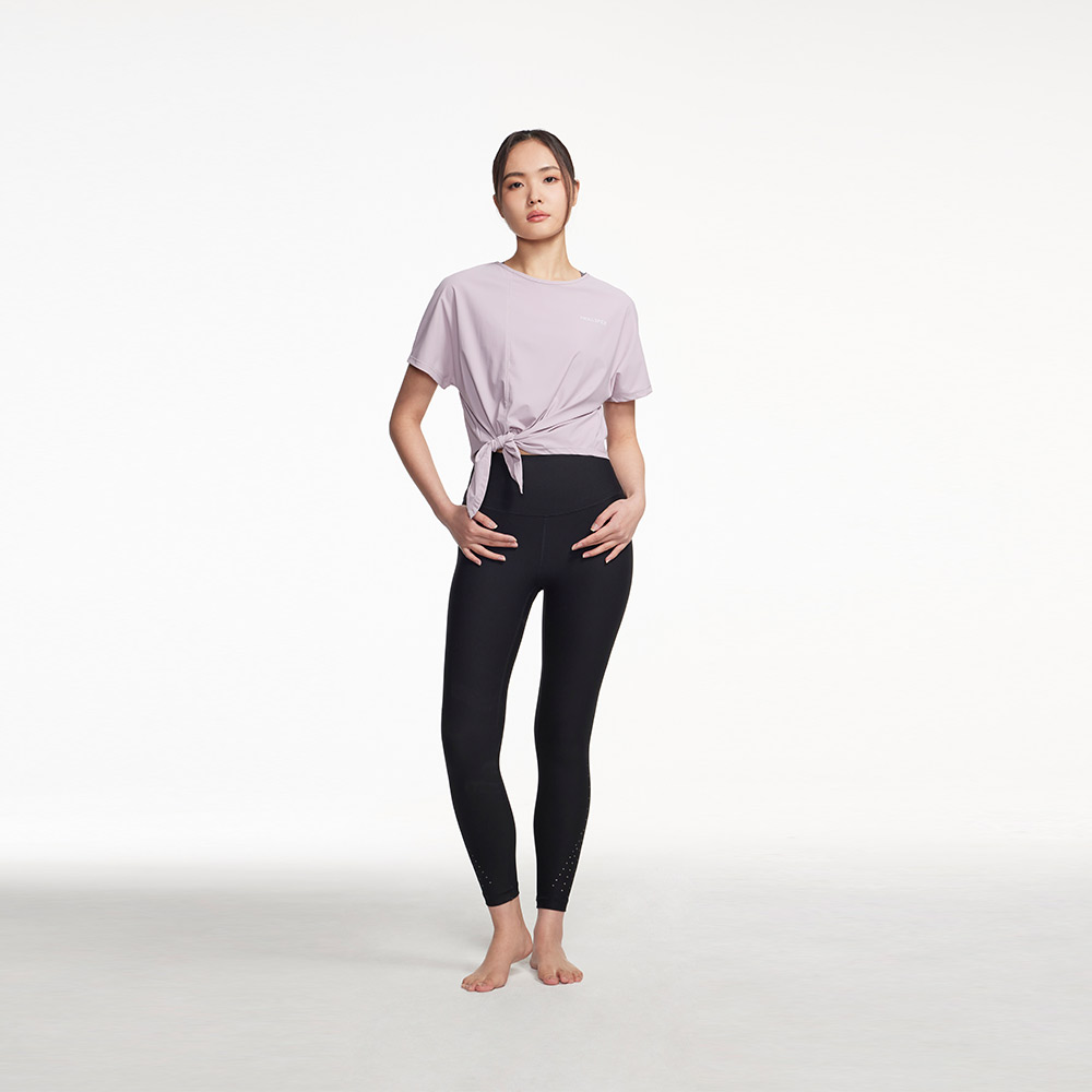 MOLLIFIX 高彈機能 鏤空線條瑜珈褲