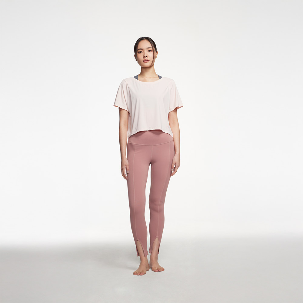 MOLLIFIX 高彈機能 開衩修身造型瑜珈褲