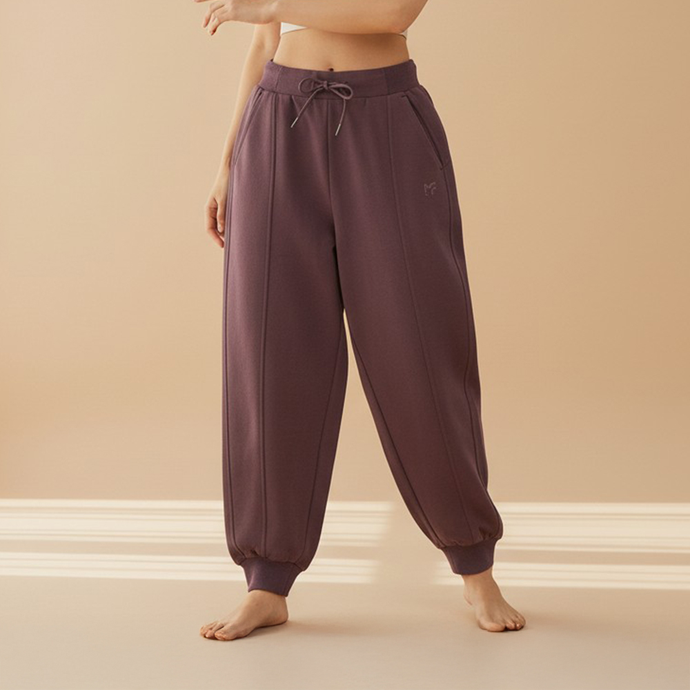 空氣層修臀縮口長褲