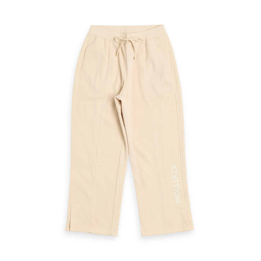 蓄熱開衩修身靴型長褲