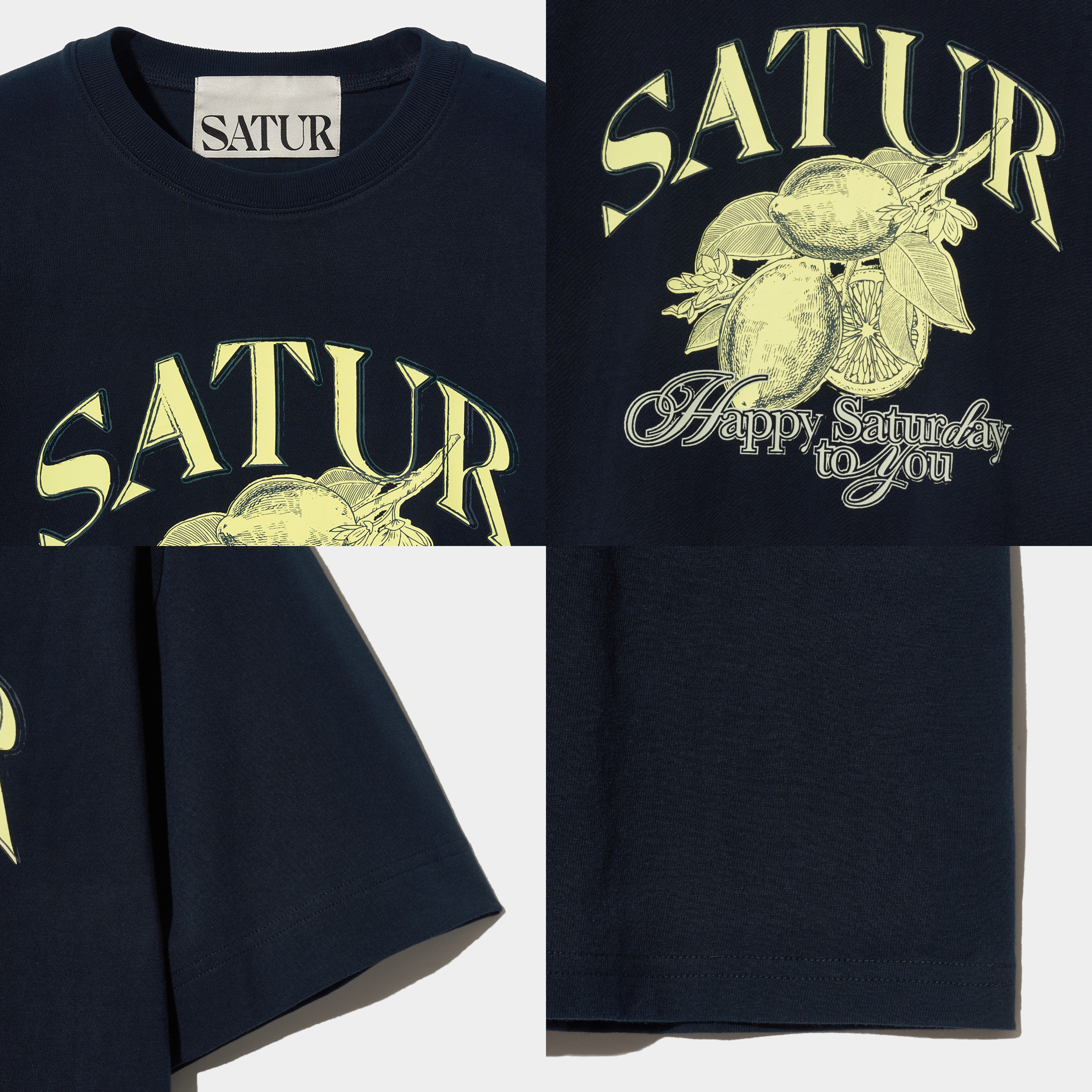 SATUR Citron 夏日檸檬短袖上衣  SA242UTS10
