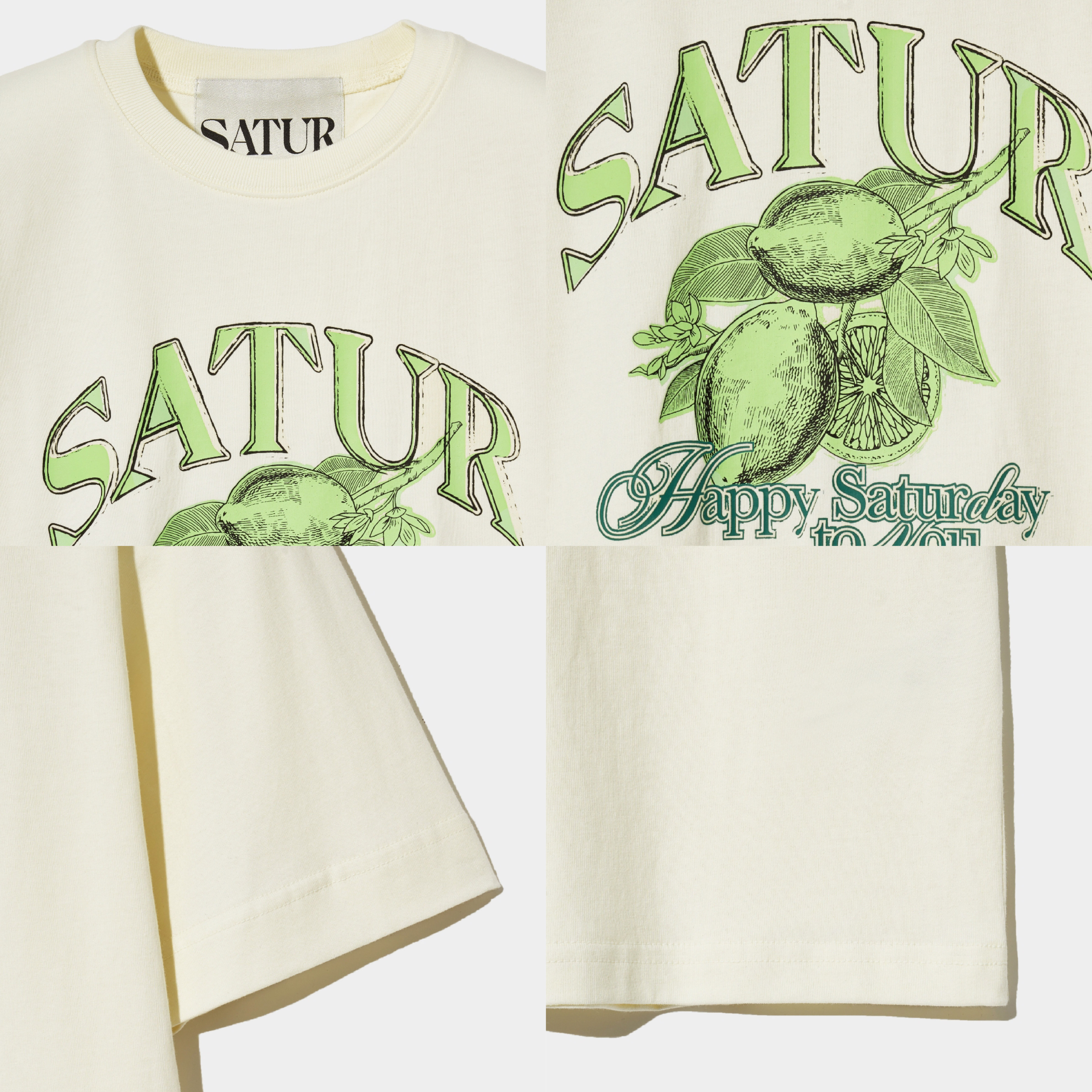 SATUR Citron 夏日檸檬短袖上衣  SA242UTS10