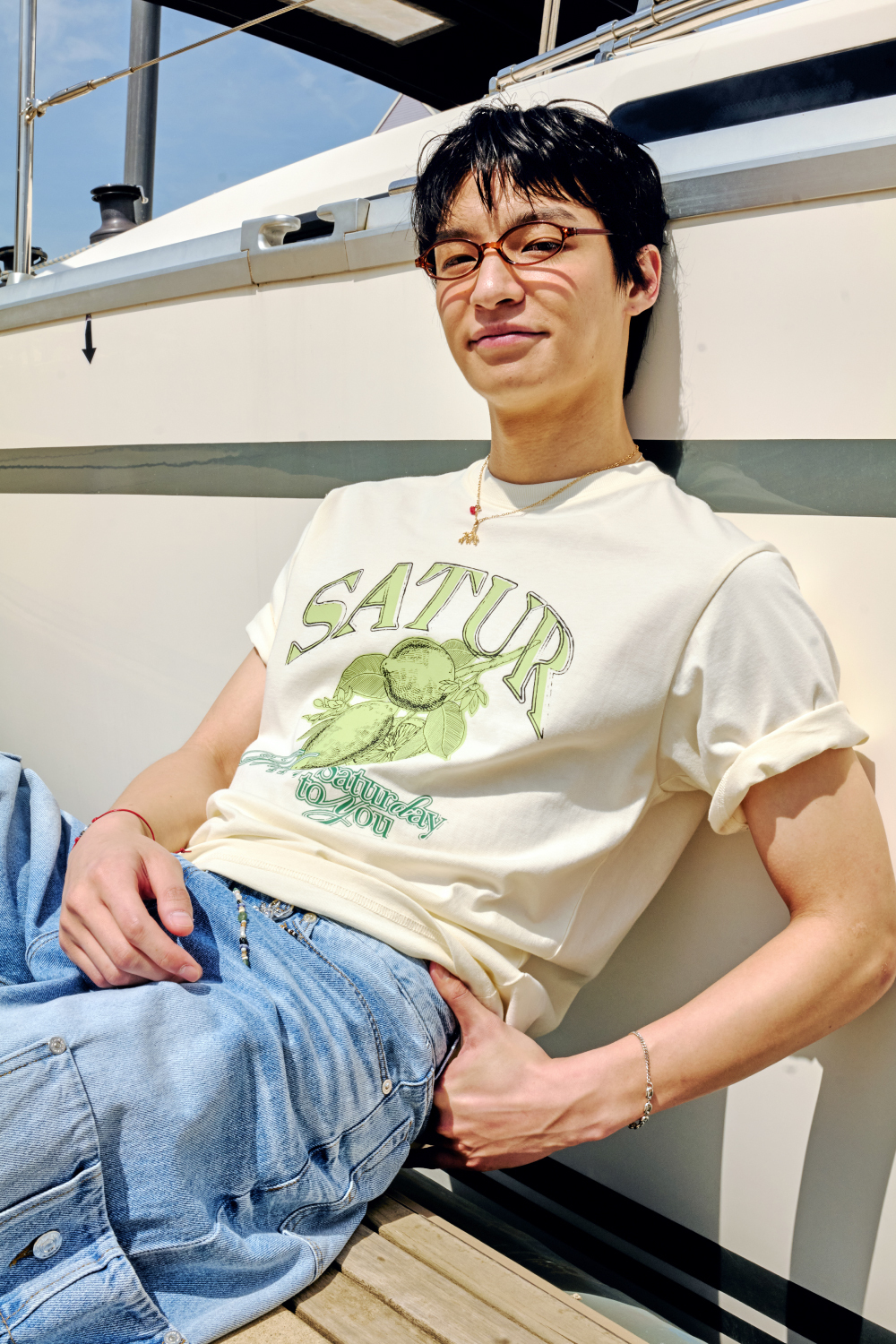 SATUR Citron 夏日檸檬短袖上衣  SA242UTS10