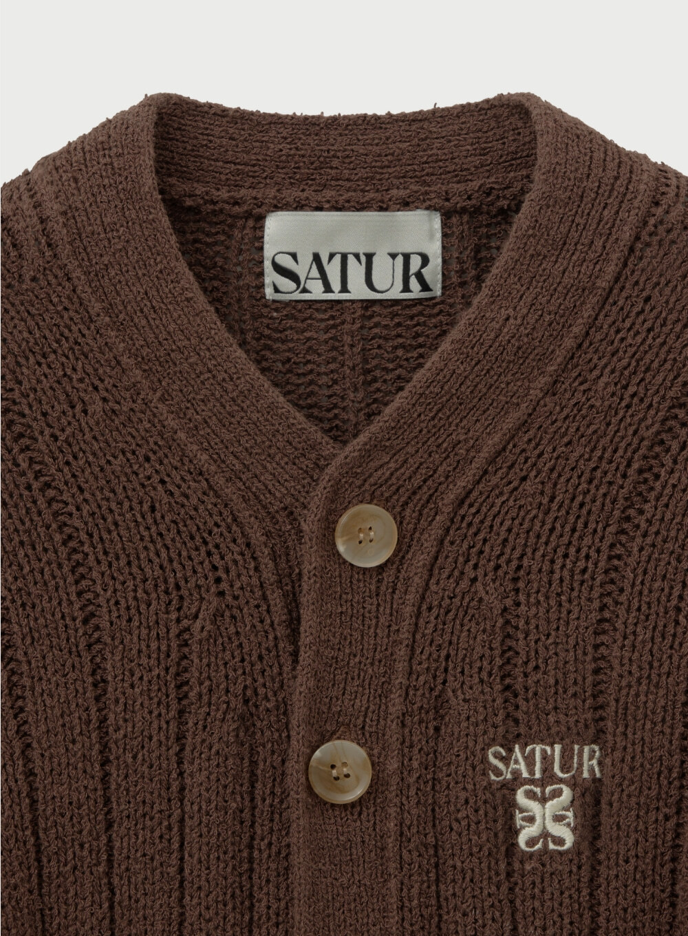 SATUR 兒童款 Faro 圈紗寬鬆開襟衫  SA253KKC05