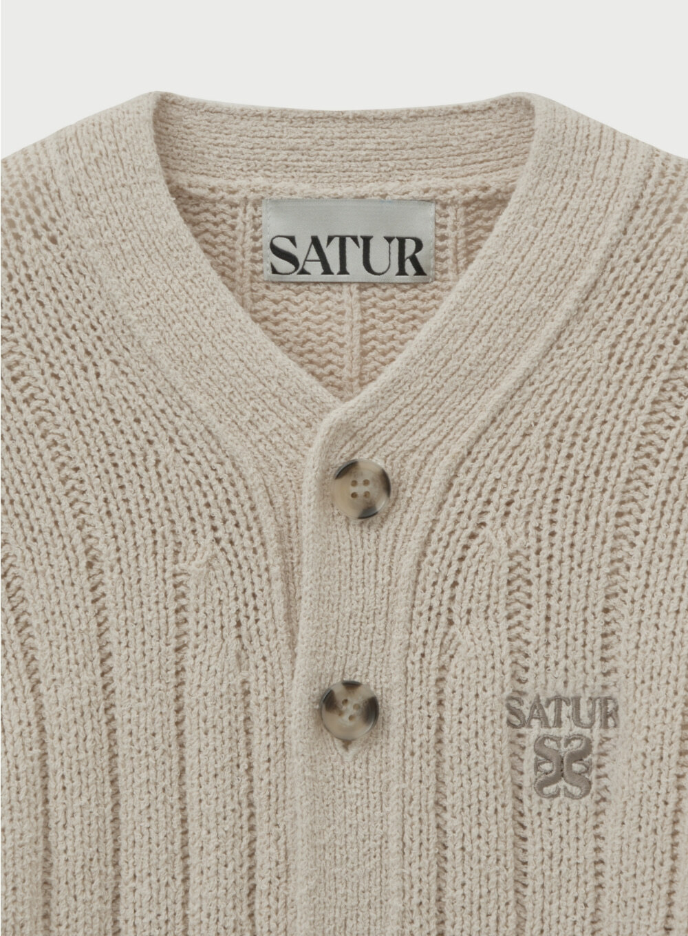 SATUR 兒童款 Faro 圈紗寬鬆開襟衫  SA253KKC05
